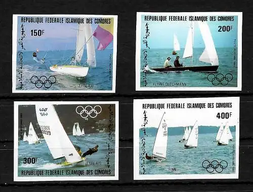 Comores: Jeux olympiques d'été 1984 Los Angeles #686-89, frais de port