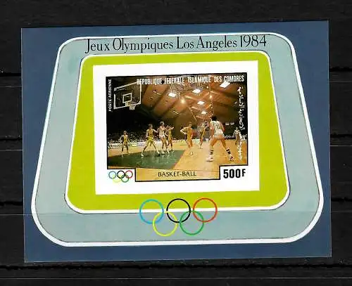 Comores: Jeux olympiques d'été de Los Angeles, 1984 #717, bloc #236, frais de port