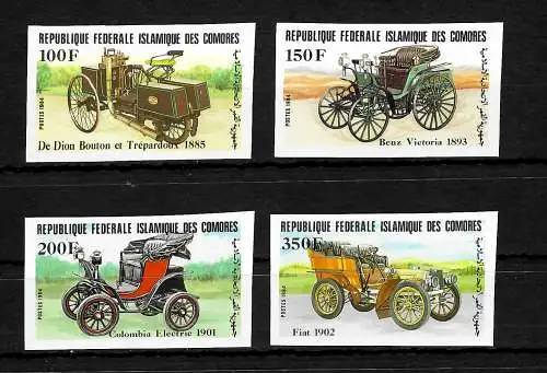 Comores: voitures anciennes, vintage cars #722-5, frais de port