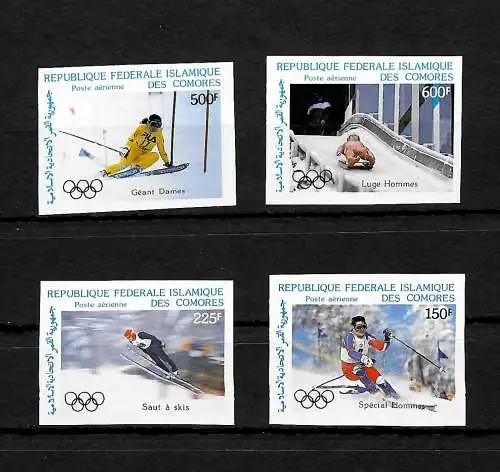 Komoren: Olympische Winterspiele Seoul 1988,  #799-802, postfrisch