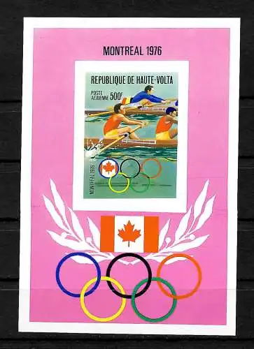 Obervolta: Olympische Sommerspiele Seoul 1988,  #622, Block #41, postfrisch