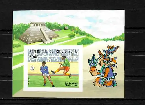 Côte d'Ivoire: Jeux de sélection pour le football dans la Coupe du Monde 1986, Mexique #881. Bock #27