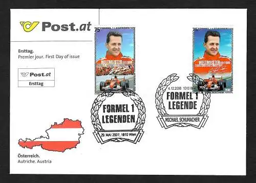 Autriche: Formule 1 Légende: Michael Schumacher FDC avec I+II