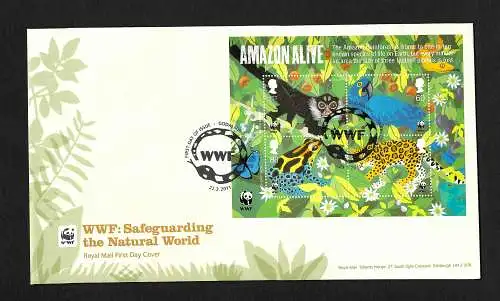 GB: Animaux de la faune amazonienne, WWF Safeguarding the Natural world, FDC