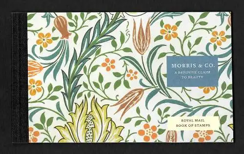 GB: William Morris Briefmarken-Heftchen, vollständig, postfrisch