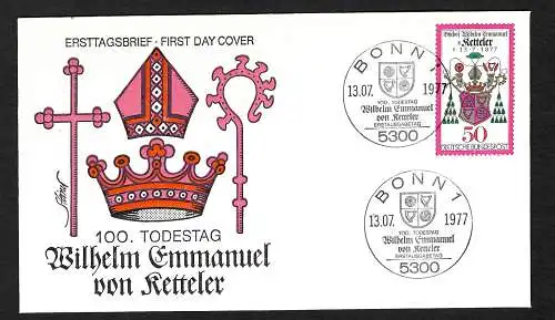 BRD: 100. Todestag von Wilhelm Emmanuel von Ketteler, MiNr. 941  FDC