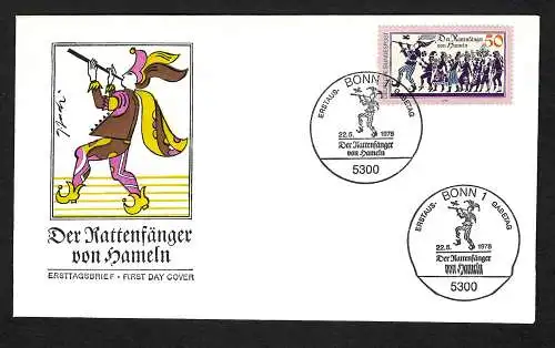 BRD: Der Rattenfänger von Hameln, FDC, MiNr. 972