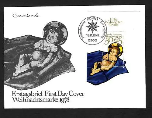 BRD: Weihnachten 1978, FDC, MiNr. 989, Block #17