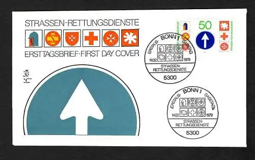 BRD:  Strassenrettungsdienste 1979, FDC, MiNr.1004