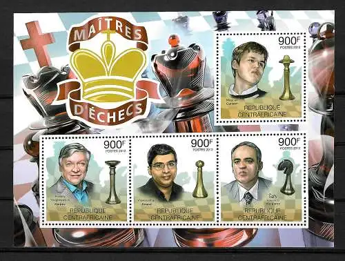 Afrique centrale: Maître d'échecs Karpov, Anand, Kasparov et Carlsen, Block post-freehr