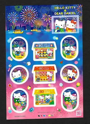 Japan: Hello Kitty & Dear Daniel, Folienbogen  #6020-6027, postfrisch