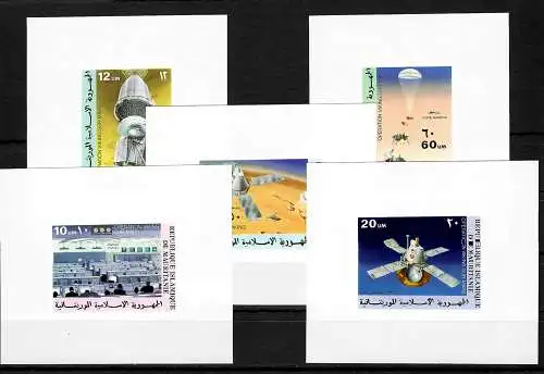 Mauritanie: Marssonden Viking 1 et 2, blocs de luxe #552-556