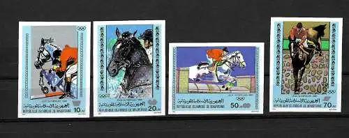 Mauritanie: Jeux olympiques d'été 1980, Moscou #680-83, post-fraîchissement