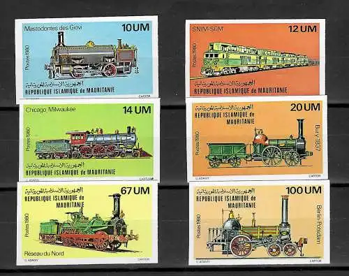 Mauritanie: 6x locomotives #704-709, post-frais