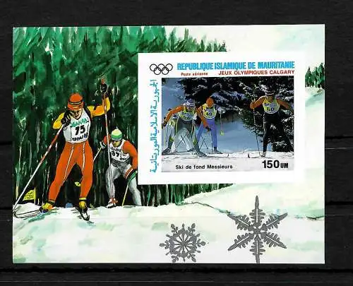 Mauretanien: Olympische Winterspiele 1988, Calgary #916, Block #69B, postfrisch