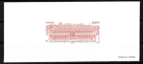 Frankreich: Restaurierung Justiz Palast 2012, Schwarzdruck, ohne Gummi