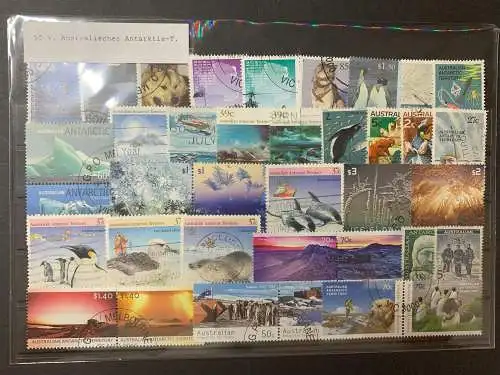 50 timbres différents A.A.T, 50 territoire different Australian Antarctic