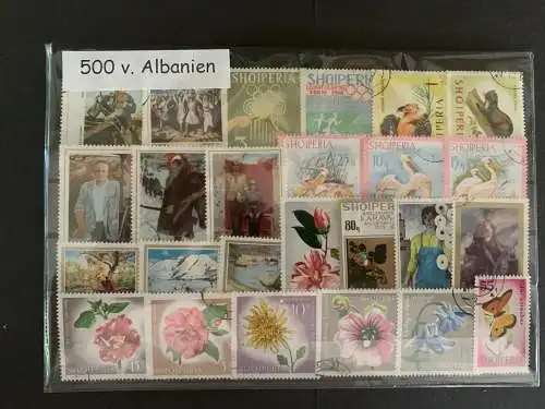 500 timbres différents Albanie, 500 different Albania stamps