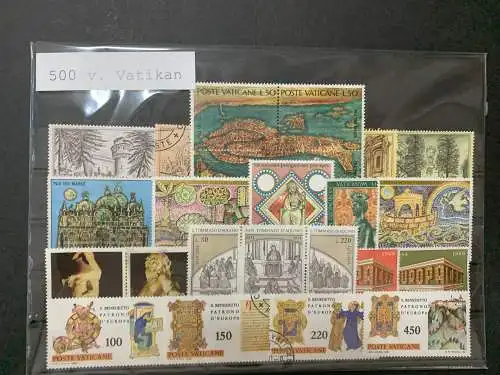 500 timbres différents Vatican, 500 bâtons different Vatican