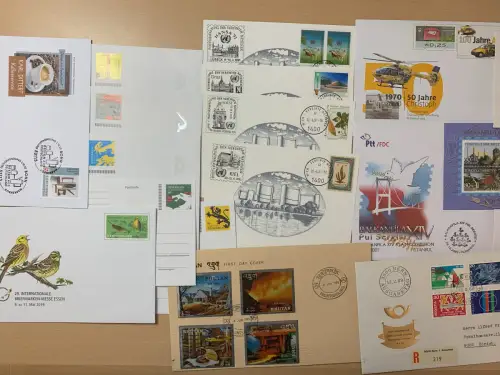 50 verschiedene Sonderkarten, Ersttagbelege, Briefe alle Welt, 50 diff. cards