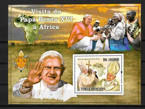 Saint Thomas: Le pape Benoît XVI visite l'Afrique, bloc **