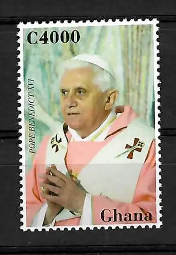 Ghana: Papst Bendedict XVI, postfrisch