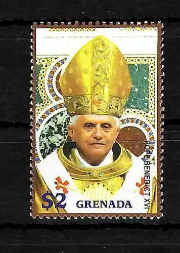 Grenada: Papst Benedict XVI, postfrisch, **