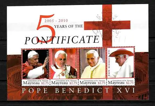 Grenadines of St. Vincent: Papst Benedict XVI, postfrisch, 5 Jahre Pontifikat