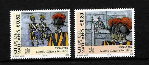 Vatican: 500 ans Garde pontificale suisse, #1538-39, frais de port