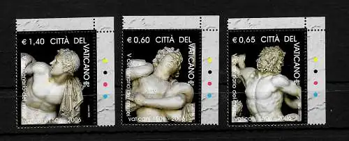 Vatican: 500 ans de musées du Vatican #1562-64, frais de port