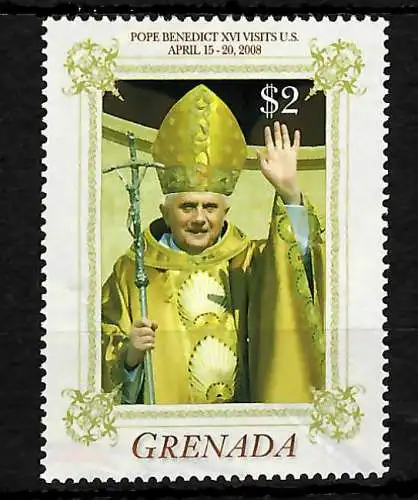 Grenada: Papst Bendedict XVI,  postfrisch, **