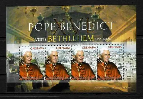 Grenada: Papst Bendedict XVI, Besucht Bethlehem, Block **