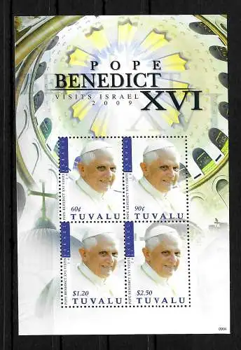 Tuvalu: Papst Bendedict XVI, Besuch in Israel, Block **