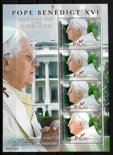 Palau: le pape Bendedict XVI, aux États-Unis, bloc **