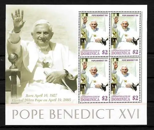 Dominica: Papst Bendedict XVI, Block **