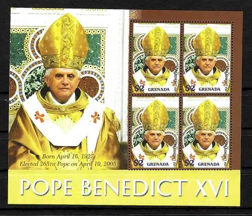 Grenada: Papst Bendedict XVI, Block **