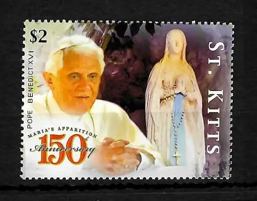 Saint-Kitts: Pape Bendedict XVI, première apparition mariale à Lourdes **