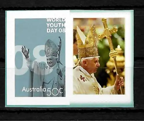 Australie: le pape Bendedict XVI, Journée mondiale de la Jeunesse Sydney, frais de port