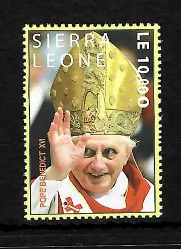 Sierra Leone: le pape Bendedict XVI, 1er anniversaire de l'élection du papes, frais de port