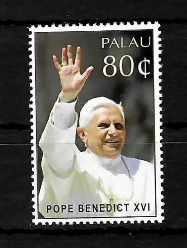 Palau: Papst Bendedict XVI, postfrisch, **