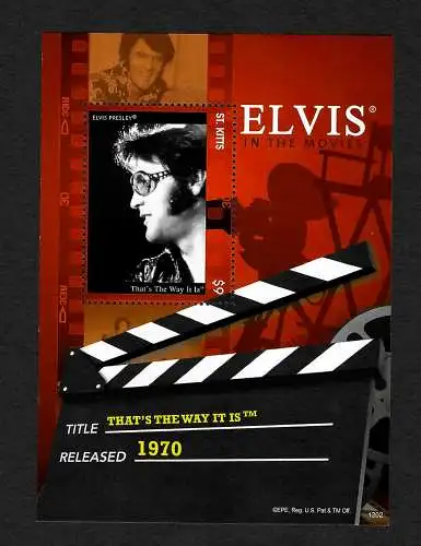 St. Kitts: Elvis Presley: 1970 That's the way it is, Block Postfreich