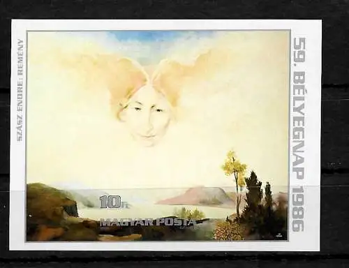 Ungarn: Tag der Briefmarke, Gemälde, Block #185B postfrisch