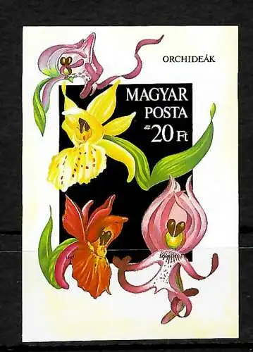 Ungarn: Orchideen, Block #192B postfrisch