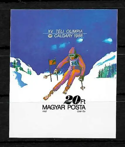 Ungarn: Olympische Winterspiele 1988, Calgary, Block #193B postfrisch