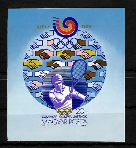 Ungarn: Olypmische Sommerspiele Seoul, Block #198B postfrisch