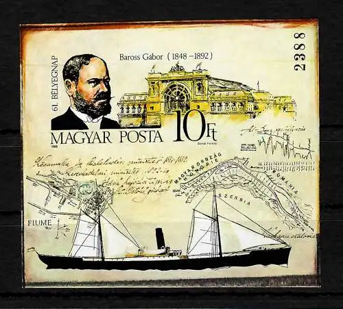 Ungarn: Tag der Briefmarke, Block #200B postfrisch