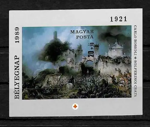 Ungarn: Tag der Briefmarke, Block #205B, postfrisch