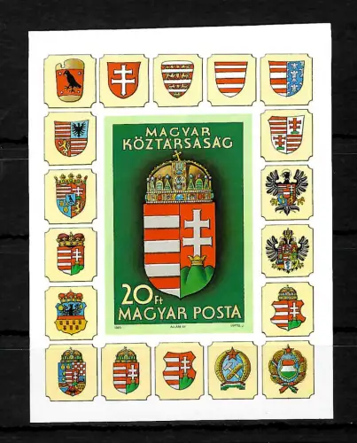 Ungarn: Neues Staatswappen, Block #211B, postfrisch