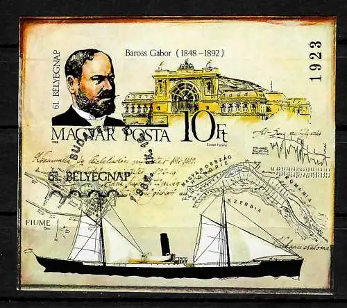Ungarn: Tag der Briefmarke 1988, #200B, gestempelt