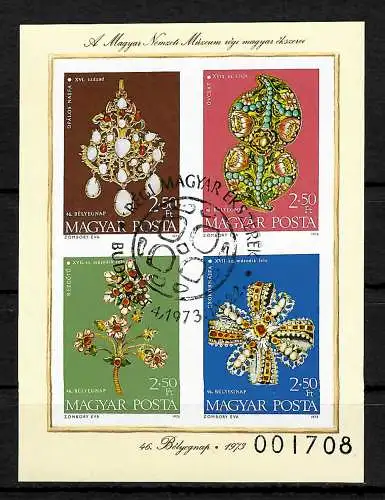 Ungarn: Tag der Briefmarke 1973, #100B, gestempelt